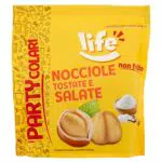 Life PARTYCOLARI Nocciole Tostate e Salate, Snack in Pratico Sacchetto Richiudibile