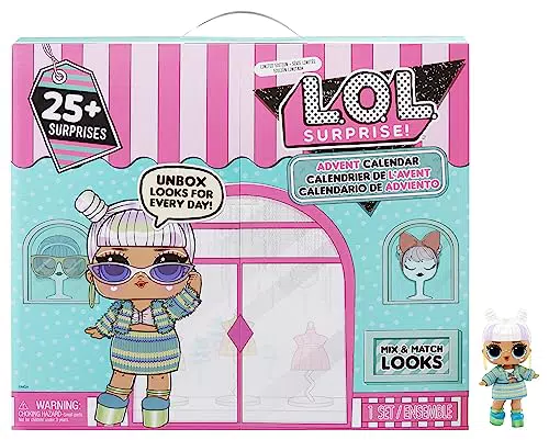 LOL Surprise Calendario dell'Avvento 2023 con Bambola in Edizione Limitata e 24 Sorprese - MAKEOVER BABE 2.0 - Abbina Abiti