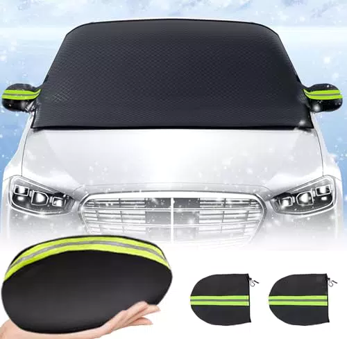 LORESJOY Copri Parabrezza Auto, Ripiegabile Copertura Parabrezza Auto Ghiaccio