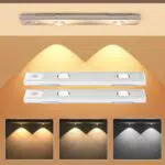 Luce Armadio LED Sensore di Movimento, Luce a LED Batteria Ricaricabile Luce con Striscia Magnetica Adesiva