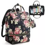 Luckits Zaino Mamma Neonato Bambino Impermeabile Borsa Nappy Stoffa Oxford Grande capacità 55L Borsa per Pannolini a 2 Strati Borsa 3 Tasche isolanti Bottiglia per Viaggiare Mamma papà