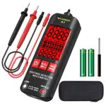 MAXRIENY Multimetro Voltmetro Digitale intelligente Ohmmetro Display a 3 risultati Tester Resistenza Frequenza Continuità rilevamento della tensione senza contatto Filo vivo Tester