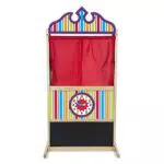 Melissa & Doug Deluxe Teatrino dei Burattini, Teatro per burattini in legno con solida base anti-ribaltamento