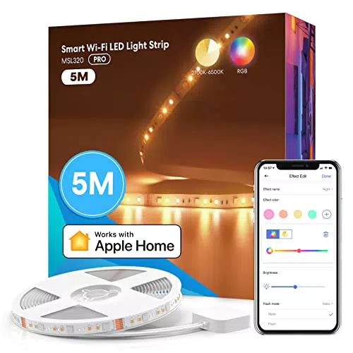 Meross Striscia LED Smart RGB 5M, Compatibile con Apple HomeKit