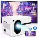 Mini proiettore con WiFi e Bluetooth Proiettore nativo per interni Full HD 1080P 12000 Lumen schermo da 150 pollici Compatibile con iOS