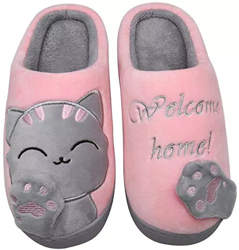 Mishansha Pantofole Donna Uomo Pantofola di Cartone Animato Peluche Ciabatte da Casa Scarpe per Inverno Autunno - Calde Leggere Morbide Comode e Antiscivolo