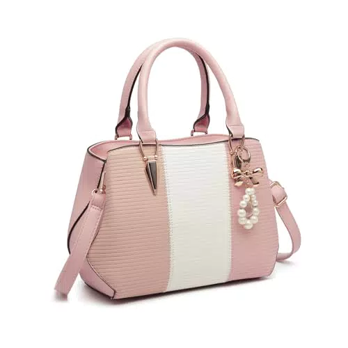 Miss Lulu Borse da donna, Borsa con manico superiore a tre colori