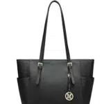 Miss Lulu Borse Donna, Borsa Tracolla Donna Grande, Tote Bag Nera