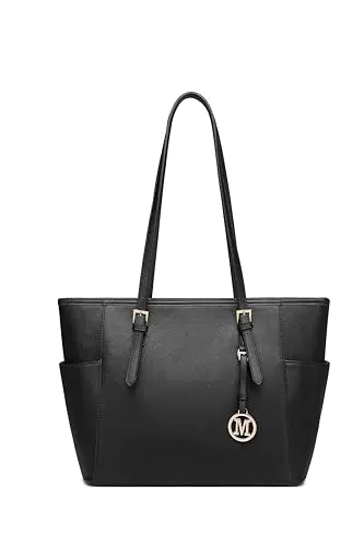 Miss Lulu Borse Donna, Borsa Tracolla Donna Grande, Tote Bag Nera