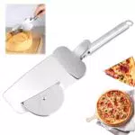 Molbory Tagliapizza multifunzione, in acciaio inox, con clip