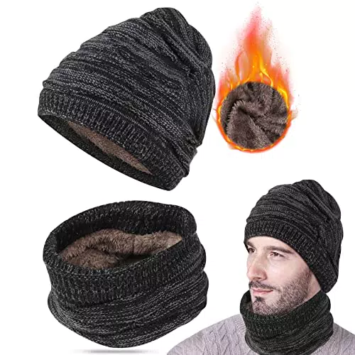MOOKLIN ROAM Cappello Invernale Uomo in Maglia con Sciarpa