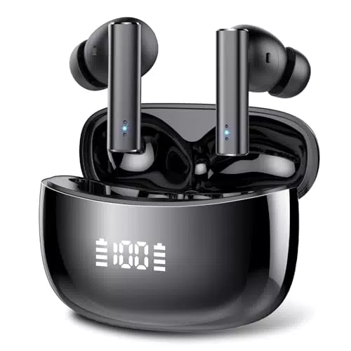 MPWHYL NT18-BLACK Cuffie Bluetooth, Auricolari Senza Fili con led
