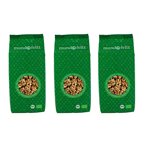 Mundo Feliz, Noci Biologiche, Smezzate, 3 X 300 g