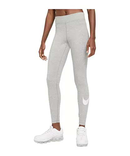 Nike W NSW ESSNTL LGGNG Swoosh MR Leggings, Dk Grey Heather/
