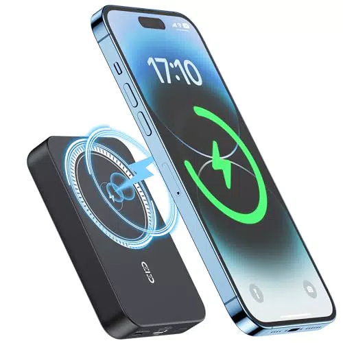 NOHON Wireless Power Bank Magnetico 10000mAh: Caricabatterie Portatile Powerbank