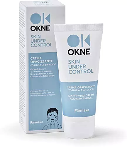 OKNE Crema Viso Opacizzante Idratante Purificante per Pelle Grassa e Mista contro Acne 40 g