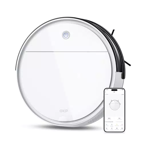 OKP Robot Aspirapolvere, WiFi/App/Alexa, Programmabile