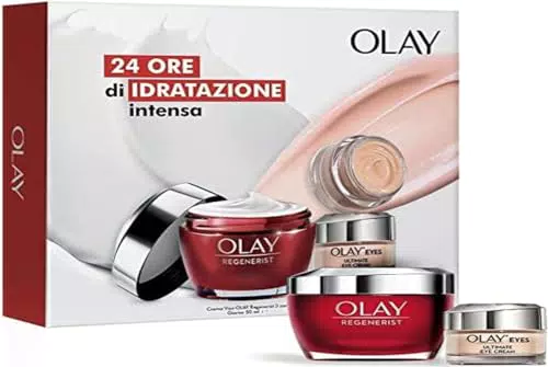 OLAY Crema Viso Antirughe, Siero Viso Antirughe, Idea Regalo Cofanetto Total Effects 7in1