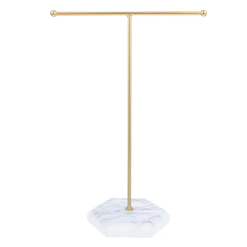 Organizzatore di Gioielli da Tavolo Porta Organizzatore: T- Bar Gioielli in Metallo Countertop Porta di Gioielli Collana Porta del Supporto per Il Desktop Organizzazione Desktop