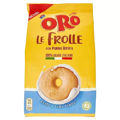 Oro Saiwa, Le Frolle con Panna Fresca, Biscotti Frollini con 100% Grano Italiano