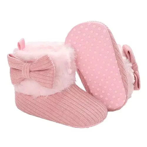 outfit spring Stivaletti Invernali per Neonato, Inverno Caldo Bambini Stivali da Neve Fondo Morbido Antiscivolo Cotone Piatto Pelliccia Calzino Bootie Regolabile Scarpe Primi Passi Bambina 0-18 Mesi