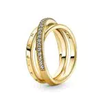 Pandora - Anello argento sterling zirconia_cubica Signature Donna