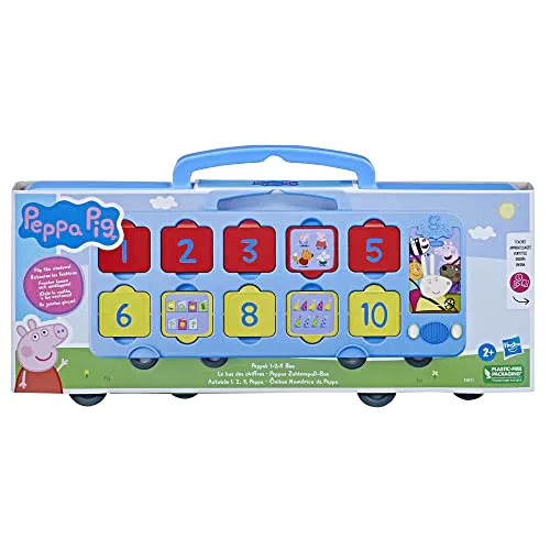 Peppa Pig, L'autobus 1-2-3 di Peppa Pig, Giocattoli per Contare per Bambini e Bambine in età Prescolare dai 2 anni in su