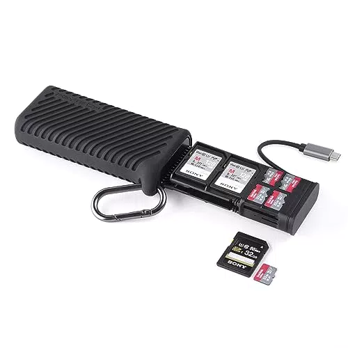 PGYTECH CreateMate, lettore di schede di memoria ad alta velocità USB 3.1 Type-C con interfaccia SD/TF Card Holder per fotocamere