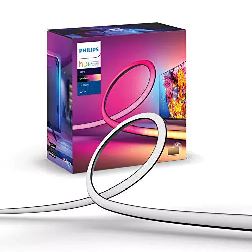 Philips Hue Play Gradient Lightstrip 65", Striscia Led Smart illuminazione sorround sincronizzata con colori TV
