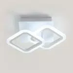 Plafoniera LED Soffitto Moderna, 18W Lampada da soffitto a LED Moderna Quadrate Bianca in acrilico Lampadario per Camera da Letto