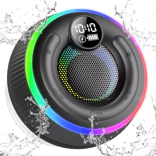 POMUIC Cassa Bluetooth Doccia, Altoparlante Bluetooth Portatili con Ventosa