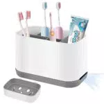 Portaspazzolino Multifunzione, Porta Spazzolini Bagno in Plastica