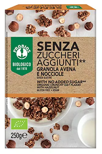 Probios Senza Zuccheri Aggiunti** Granola Avena e Nocciole Bio - confezione 8x250g