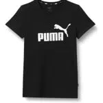 PUMA Ess+ Metallic Logo Tee, Maglietta Unisex, Nero