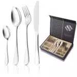 Raxco Set Posate 6 Persone, 24 pezzi Set di posate in acciaio inox