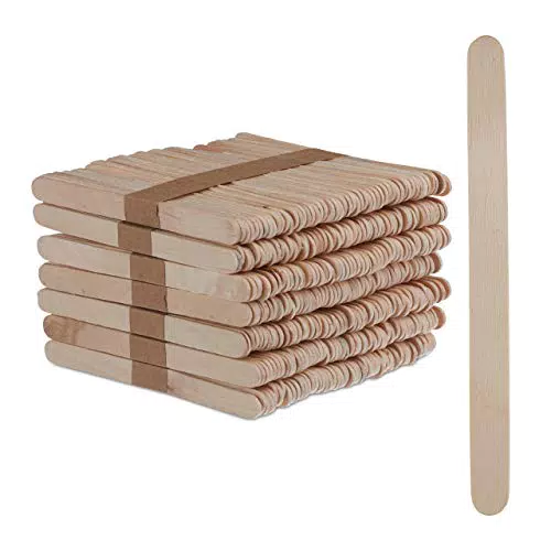 Relaxdays Bastoncini di Legno, Set da 500x, Legnetti dei Ghiaccioli per DIY