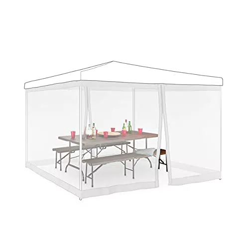 Relaxdays Set da 2 Zanzariere per Gazebo 3x3m, Dimensioni 2x6 m
