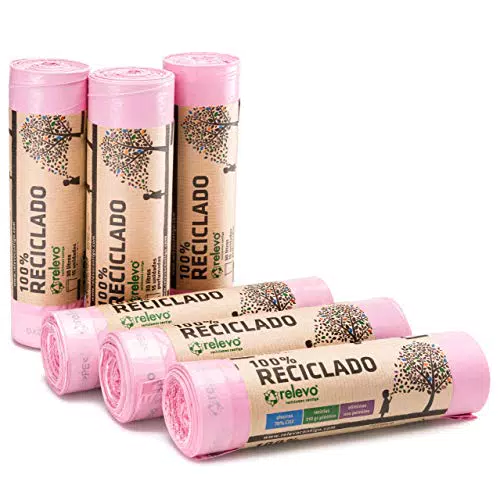 Relevo Sacchi Spazzatura Profumati 100% riciclati, 30 Litri