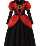ReliBeauty Costume Vampira Bambina con Cappuccio Collana
