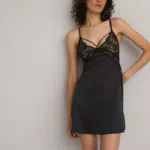 Camicia da notte satin e pizzo (-55% di sconto)