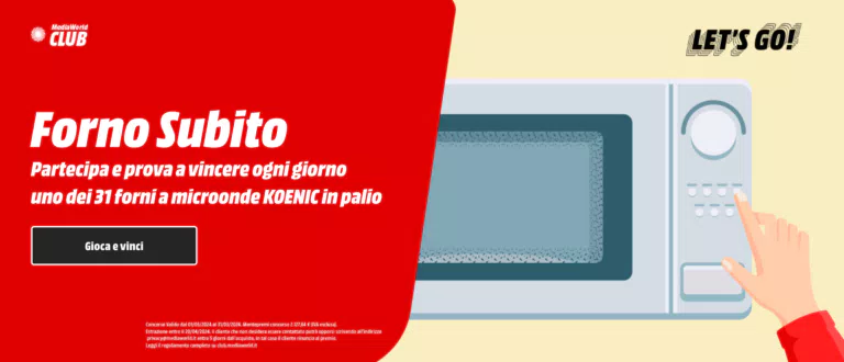 Concorso Mediaworld Club: vinci 31 forni a microonde KOENIC