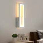 Seamoon applique da parete interno, 16W 220V Quadrato Moderno LED Lampada da Parete interno Bianco