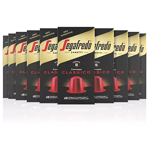 Segafredo Zanetti 100 Capsule in Alluminio Caffè Classico Gusto ricco e armonioso - Adatte per Macchine Nespresso Original