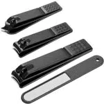 Set 3 Tagliaunghie Professionali,  Taglia Unghie per Mani e Piedi con Lima per Unghie in Acciaio Inox