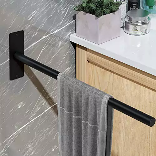 Sunlary Porta Asciugamani Bagno, 40cm Portasciugamani Bagno Nero Opaco