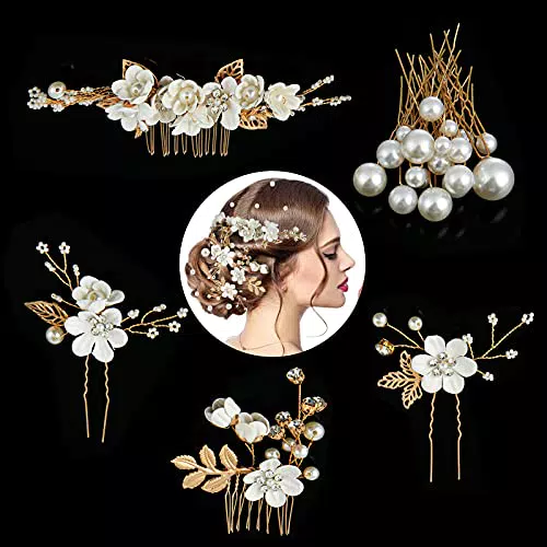 Taumie 22 Pezzi Fermagli per Capelli da Sposa, Accessori Acconciature Sposa con Strass Cristalli