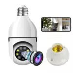 Telecamera di sicurezza wireless Wi Fi a 360°, telecamera di monitoraggio domestica wireless 1080P