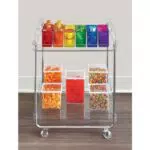 The Home Edit carrello salvaspazio trasparente a 2 ripiani con ruote