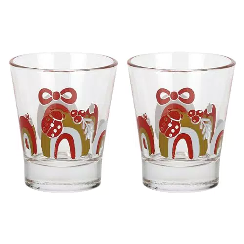 THUN - Set 2 Bicchierini da Caffè in Vetro Decorato