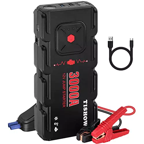TISHOW Avviatore Emergenza per Auto, Avviatore Batteria Auto 3000A